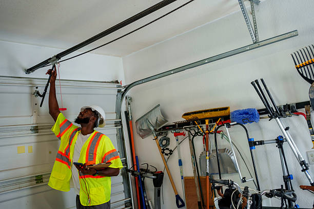 Professional Garage Door Panel Replacement technician working in Lancaster County County, PA
